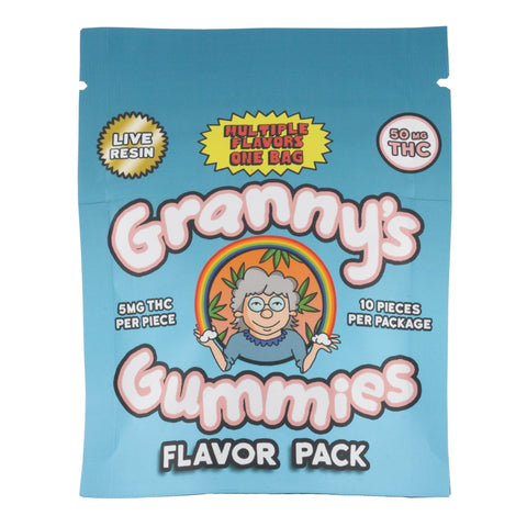 Rainbow Sherbet Live Resin Gummies 50mg THC - Hemp House