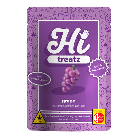 HI TREATZ Gummies 50mg THC (10 Flavors) - Hemp House