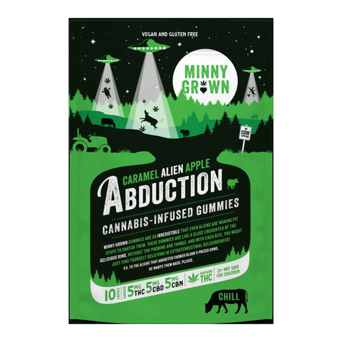 Caramel Alien Apple Abduction Cannabis - Infused THC+CBD+CBN Gummies 50mg THC - Hemp House