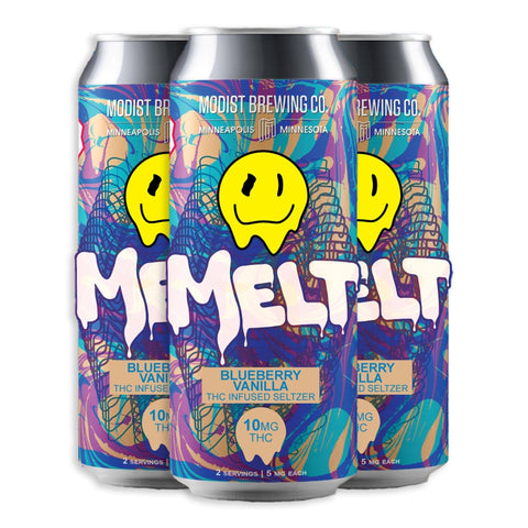 Melt Blood Orange Raspberry Vanilla Infused Seltzer 10mg THC - Hemp House