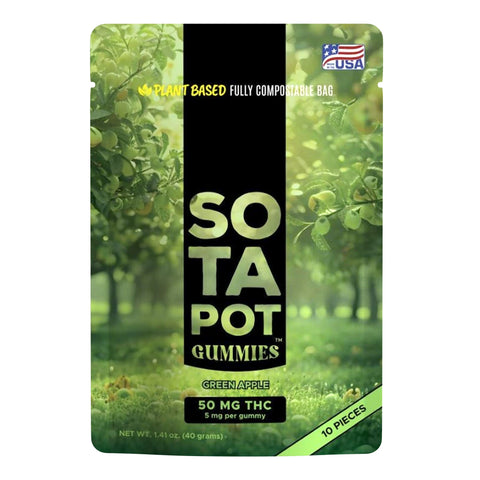 Green Apple Delta - 9 THC Gummies 50mg THC - Hemp House