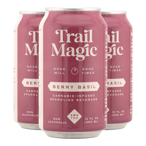 Berry Basil Infused Sparkling Beverage 3mg THC - Hemp House