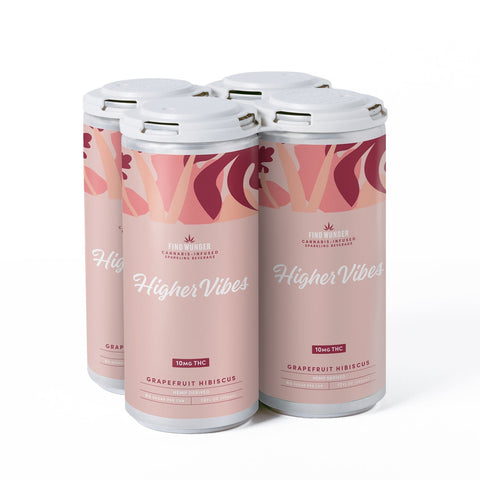 Higher Vibes Watermelon Basil Sparkling Beverage 10mg THC - Hemp House
