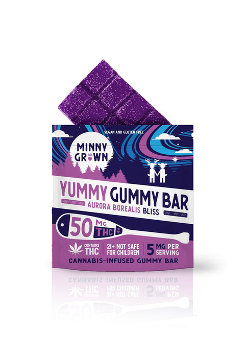 MINNY GROWN Cannabis Infused Gummy Bars 50 mg THC (4 Flavors) - Hemp House Store