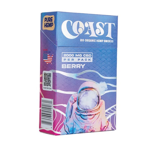 COAST SMOKES 10 pack CBD Cigarettes (8 Flavors) - Hemp House Store