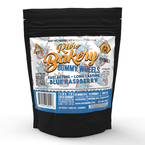 RETRO BAKERY Gummy Wheels THC 50mg(2 Flavors) - Hemp House Store