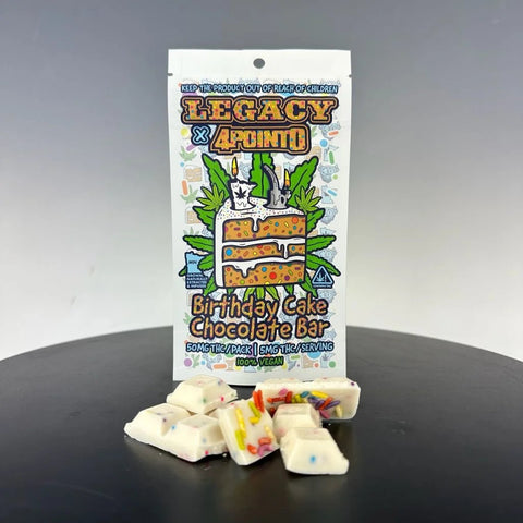 LOON LAB x LEGACY Birthday Cake Chocolate Bar 50 mg THC - Hemp House Store